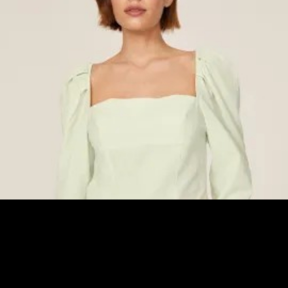VINCE.Draped Square Neck Top - Picture 2 of 3